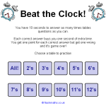Beat the Clock Times Tables